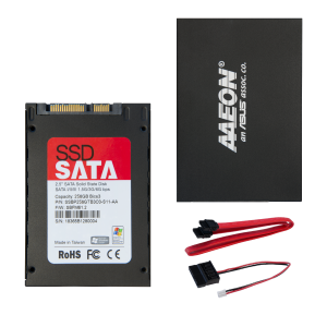 SSD da 2,5" da 256 GB con cavo di alimentazione SATA e cavo dati